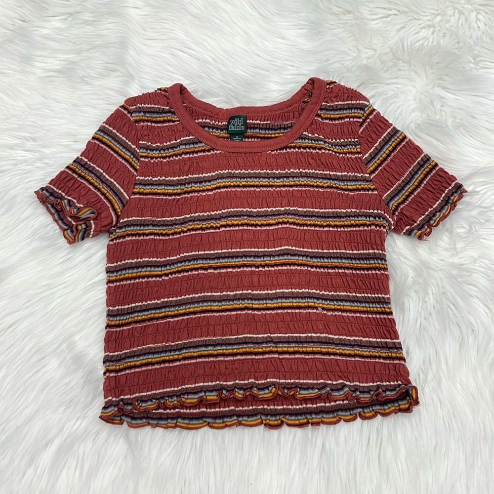 Wild Fable Striped Crop Top Size Medium